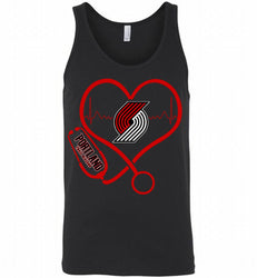Nurse Heartbeat Love Portland Trail Blazers Tank