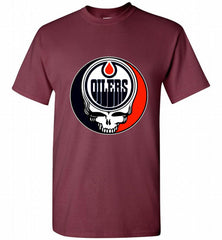 NHL TEAM EDMONTON OILERS X GRATEFUL DEAD LOGO BAND Shirt - zezetee