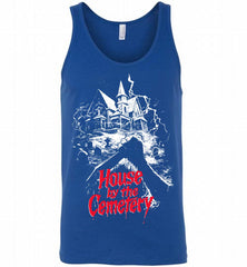 HOUSE by the CEMETARY silk screened lucio fulci SCREENPRINTED zombie horror Tank - zezetee