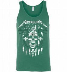 Metallica Snake Skull Green Bay Packers Logo Tank - zezetee