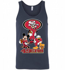 Mickey Goofy Donald Disney  San Francisco 49ers Football Gift Tank - zezetee