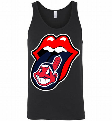 Cleveland Indians  x The Rolling Stones Logo Tank - zezetee