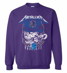 Metallica Skull Snake Dallas Mavericks Crewneck Sweatshirt - zezetee