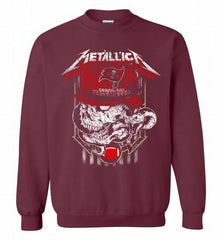 Metallica Skull Snake Tampa Bay Buccaneers Crewneck Sweatshirt - zezetee