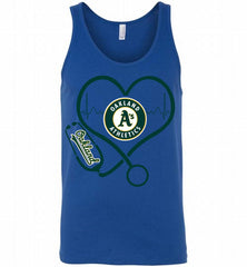 Nurse Heartbeat Oakland Athletics Tank - zezetee