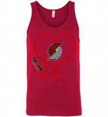 Nurse Heartbeat Love Portland Trail Blazers Tank - zezetee