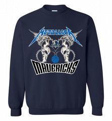 Metallica Dallas Mavericks Logo Crewneck Sweatshirt - zezetee