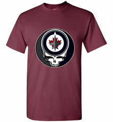 NHL TEAM WINNIPEG JETS X GRATEFUL DEAD LOGO BAND Shirt - zezetee