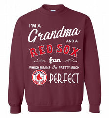 I'M A Grandma And A Boston Red Sox Fans Gift Crewneck Sweatshirt - zezetee