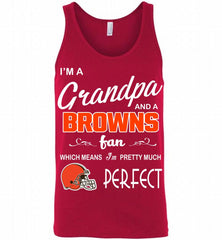 I'M A Grandpa And A Cleveland Browns Pretty Much Perfect Tank - zezetee