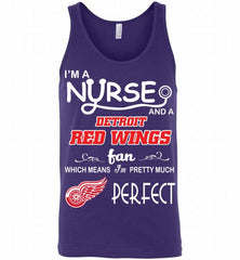 I'M A Nurse And A Detroit Red Wings Fans Gift Tank - zezetee