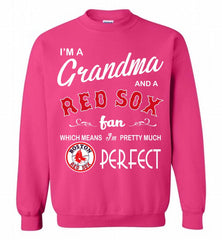 I'M A Grandma And A Boston Red Sox Fans Gift Crewneck Sweatshirt - zezetee