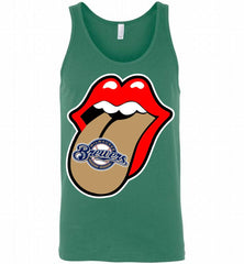 Milwaukee Brewers  x The Rolling Stones Logo Tank - zezetee
