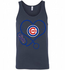 Nurse Heartbeat Chicago Cubs Tank - zezetee