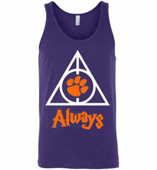 CLEMSON TIGERS UNIVERSITY PAW DEATHLY HALLOWS ALWAYS GIFT Tank - zezetee