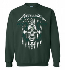 Metallica Oakland Athletics Logo Crewneck Sweatshirt - zezetee