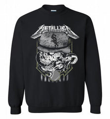 Metallica Skull Chicago White Sox Logo Crewneck Sweatshirt - zezetee