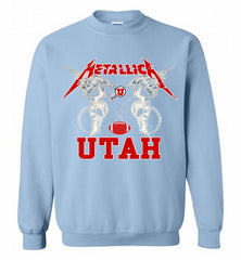 Metallica Utah Utes Logo Crewneck Sweatshirt - zezetee