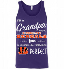 I'M A Grandpa And A Cincinnati Bengals Pretty Much Perfect Tank - zezetee