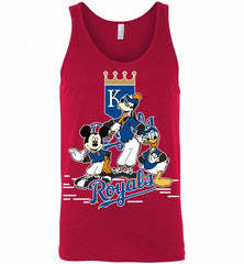 Mickey Goofy Donald Kansas City Royals Teams Tank - zezetee
