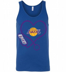 Nurse Heartbeat Love Los Angeles Lakers Tank - zezetee