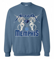 Metallica Memphis Grizzlies Logo Crewneck Sweatshirt - zezetee