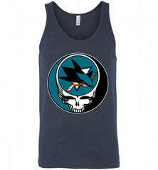 NHL TEAM SAN JOSE SHARKS X GRATEFUL DEAD LOGO BAND Tank - zezetee