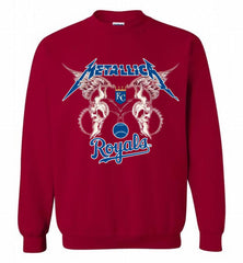 Metallica Kansas City Royals Logo Crewneck Sweatshirt - zezetee