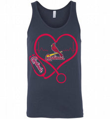 Nurse Heartbeat St Louis Cardinals Tank - zezetee