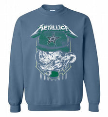 Metallica Skull Snake Dallas Stars Crewneck Sweatshirt - zezetee