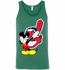 Disney Mickey Mouse Dabbing Cleveland Indians Tank - zezetee