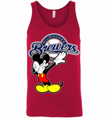 Disney Mickey Mouse Dabbing Milwaukee Brewers Tank - zezetee