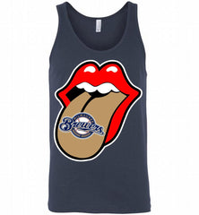 Milwaukee Brewers  x The Rolling Stones Logo Tank - zezetee