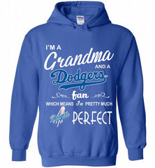 I'M A Grandma And A Los Angeles Dodgers Fans Gift Hoodie - zezetee
