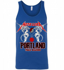 Metallica Portland Trail Blazers Logo Tank - zezetee