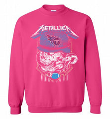 Metallica Skull Snake Tennessee Titans Crewneck Sweatshirt - zezetee