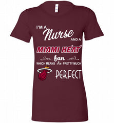 I'M A Nurse And A Miami Heat Fans Perfect Bella Ladies Tee - zezetee
