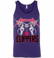 Metallica Los Angeles Clippers Logo Tank - zezetee