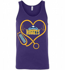 Nurse Heartbeat Love Denver Nuggets Tank - zezetee