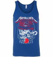 Metallica Skull Cleveland Indians Logo Tank - zezetee
