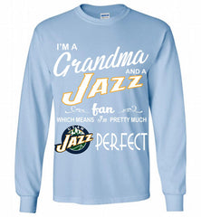 I'M A Grandma And A Utah Jazz Fans Perfect Gildan Long Shirt - zezetee