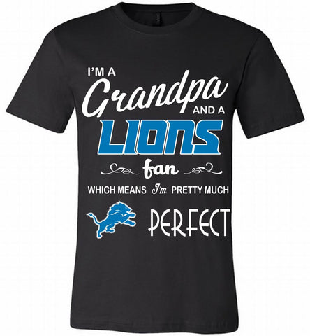 I'M A Grandpa And A Detroit Lions Pretty Much Perfect Canvas USA - zezetee