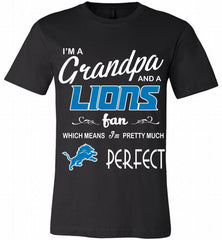 I'M A Grandpa And A Detroit Lions Pretty Much Perfect Canvas USA - zezetee