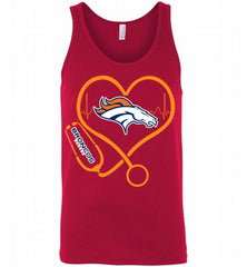 Nurse Heartbeat Denver Broncos Tank - zezetee
