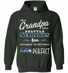 I'M A Grandpa And A Seattle Seahawks Pretty Much Perfect Hoodie - zezetee
