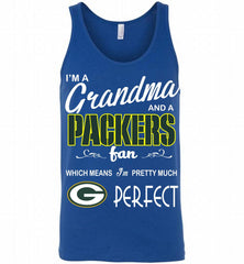 I'M A Grandma And A Green Bay Packers Fans I'm Pretty Much Perfect Tank - zezetee