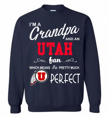 I'M A Grandpa And An Utah Utes Fan Crewneck Sweatshirt - zezetee