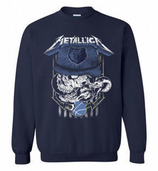Metallica Skull Snake Memphis Grizzlies Crewneck Sweatshirt - zezetee
