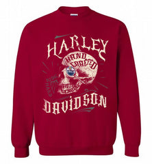 HARLEY DAVIDSON SKULL Edmonton Oilers Crewneck Sweatshirt - zezetee
