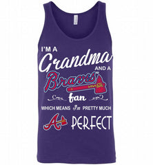 I'M A Grandma And A Atlanta Braves Fans Gift Tank - zezetee